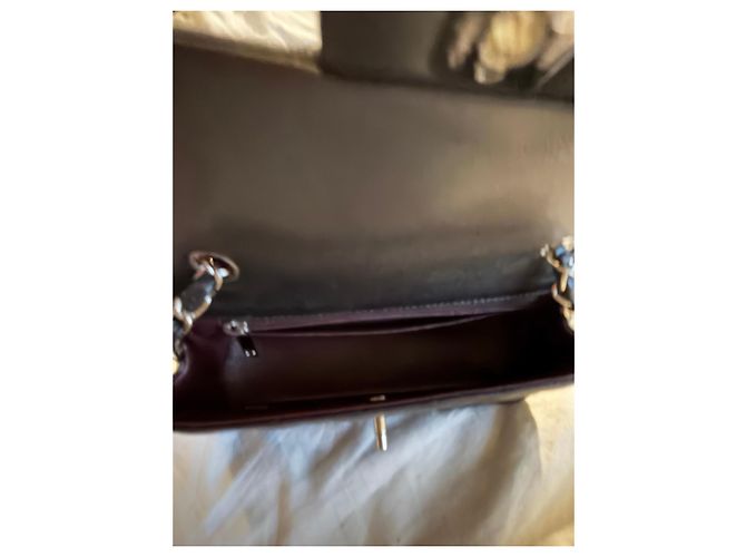 Timeless Peça muito rara. Bolsa Chanel Retangular com Aba em couro caviar preto - vista 17