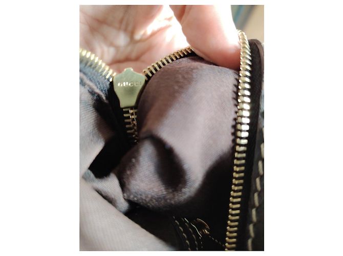 Borsa a mano Gucci in tela monogram beige e marrone - vista 10