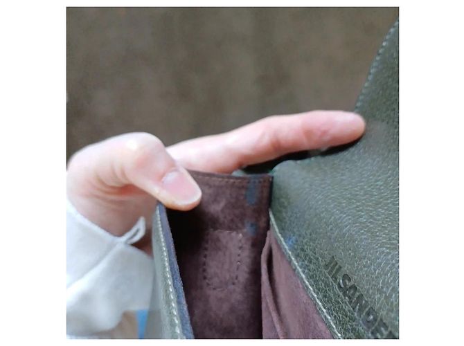 Borsa Box Jil Sander in pelle verde foresta Cachi - vista 11