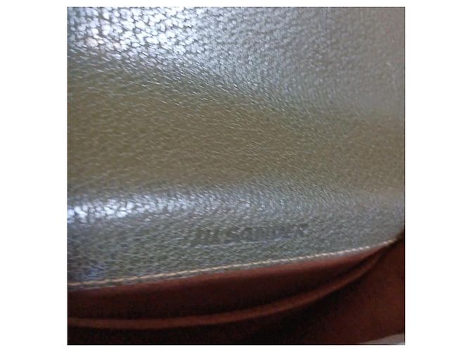 Borsa Box Jil Sander in pelle verde foresta Cachi - vista 13