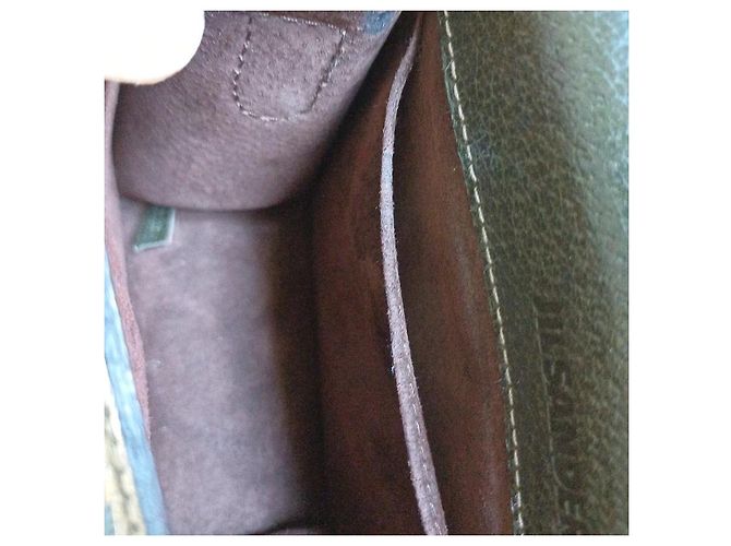 Borsa Box Jil Sander in pelle verde foresta Cachi - vista 9