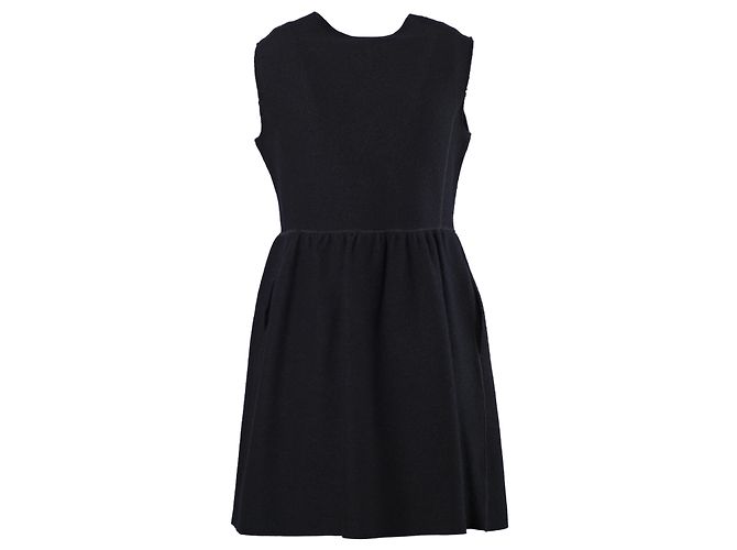 Set cappotto e vestito in lana nera Aspesi Nero - vista 6