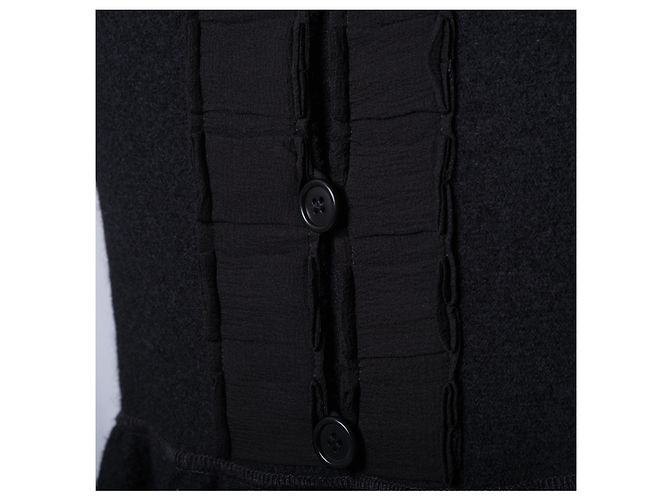 Set cappotto e vestito in lana nera Aspesi Nero - vista 8