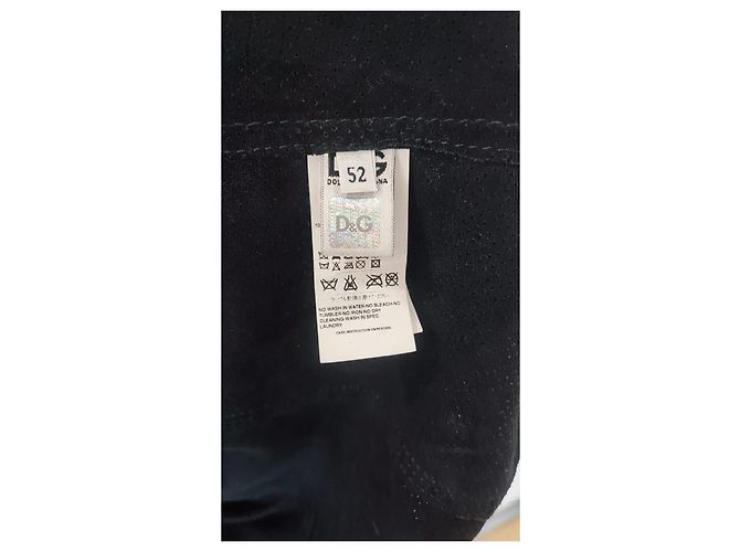 Bomber Dolce & Gabbana in camoscio (pelle di capra). Blu scuro - vista 3