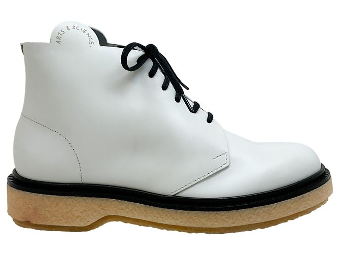 Autre Marque Stivaletti bianchi in pelle con lacci Arts & Science Bianco - vista 2
