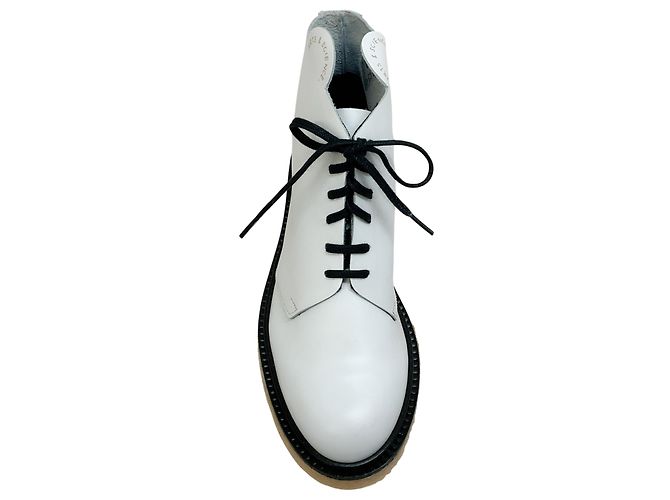 Autre Marque Stivaletti bianchi in pelle con lacci Arts & Science Bianco - vista 4