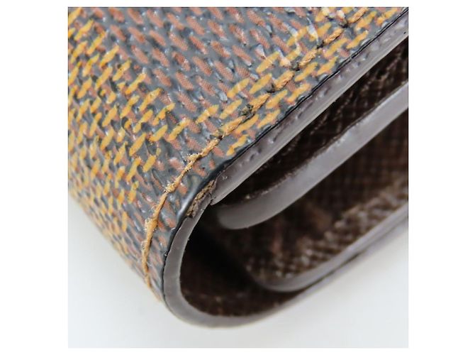 Cartera Joy Tri-fold Louis Vuitton Castaño Damier ebene - vista 11