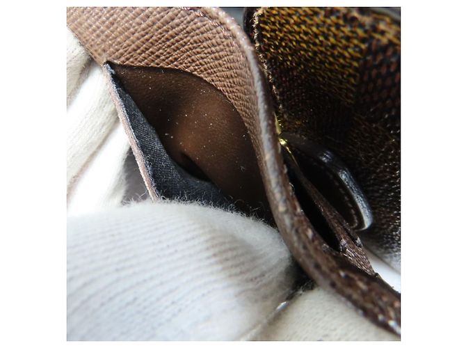 Cartera Joy Tri-fold Louis Vuitton Castaño Damier ebene - vista 17
