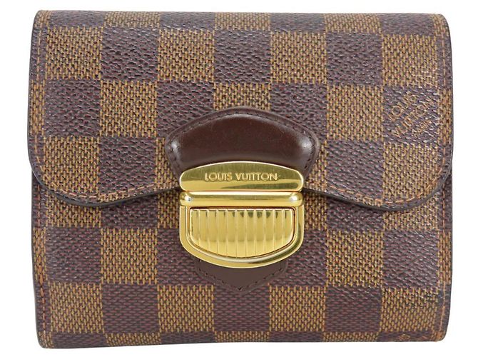 Cartera Joy Tri-fold Louis Vuitton Castaño Damier ebene - vista 2