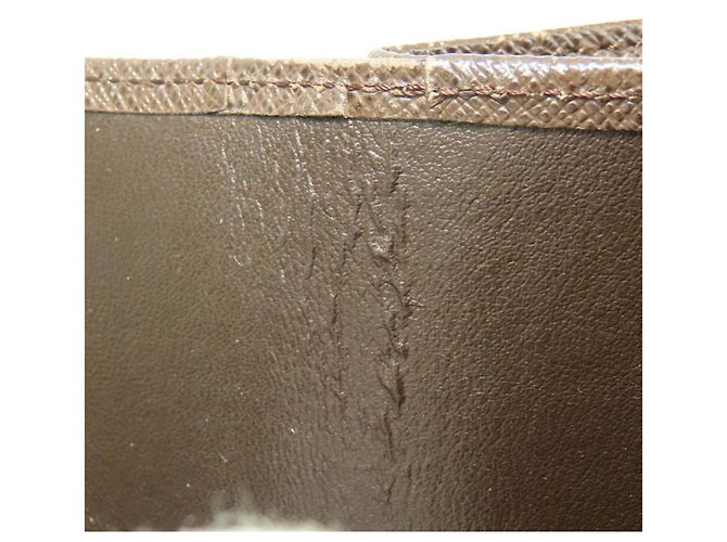 Cartera Joy Tri-fold Louis Vuitton Castaño Damier ebene - vista 22