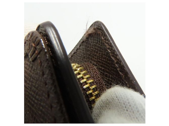 Cartera Joy Tri-fold Louis Vuitton Castaño Damier ebene - vista 25
