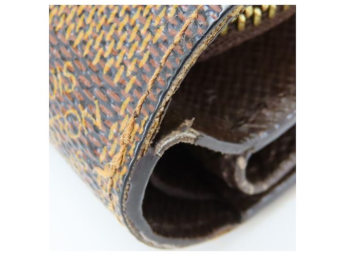 Cartera Joy Tri-fold Louis Vuitton Castaño Damier ebene - vista 8