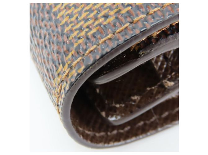 Cartera Joy Tri-fold Louis Vuitton Castaño Damier ebene - vista 9