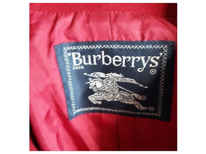 Burberry Woll und Kaschmir Jacke Dunkelrot Bordeaux - Ansicht 2