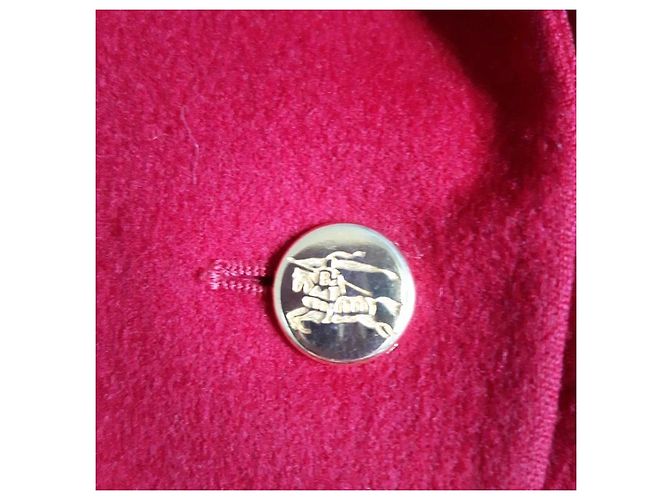 Burberry Woll und Kaschmir Jacke Dunkelrot Bordeaux - Ansicht 3
