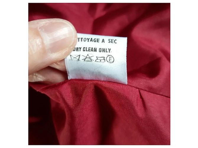 Burberry Woll und Kaschmir Jacke Dunkelrot Bordeaux - Ansicht 6