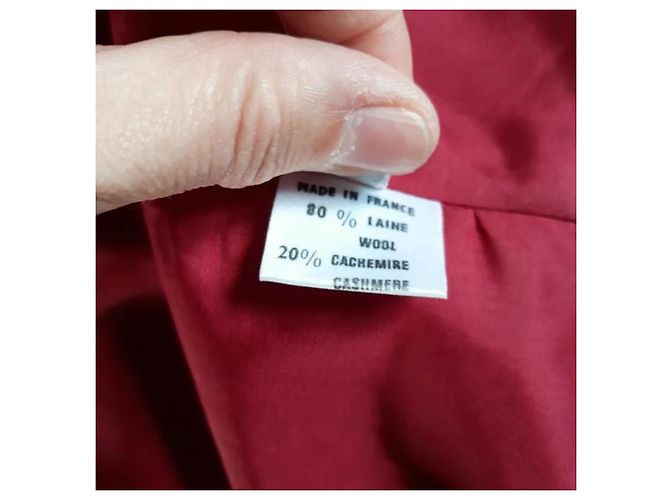 Burberry Woll und Kaschmir Jacke Dunkelrot Bordeaux - Ansicht 7
