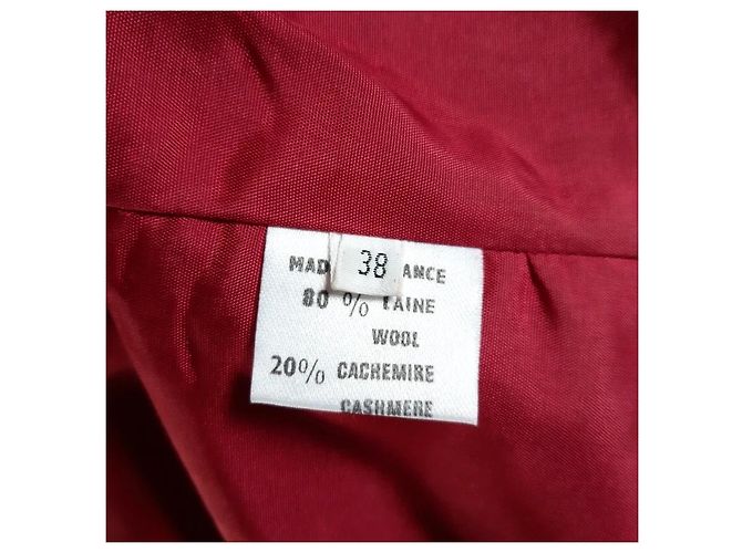 Burberry Woll und Kaschmir Jacke Dunkelrot Bordeaux - Ansicht 8