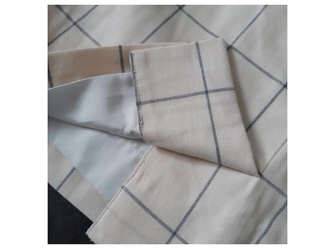 Falda Hanae Mori de lana con estampado de cuadros ecru Beige - vista 2