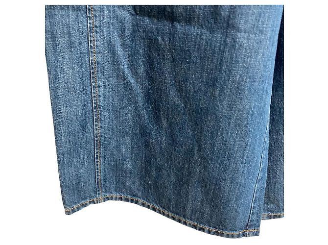 Autre Marque MACPHEE Weite Cropped-Hosen aus Bio-Baumwolle Blau Hellblau - Ansicht 3