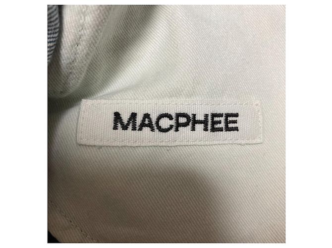 Autre Marque MACPHEE Weite Cropped-Hosen aus Bio-Baumwolle Blau Hellblau - Ansicht 5