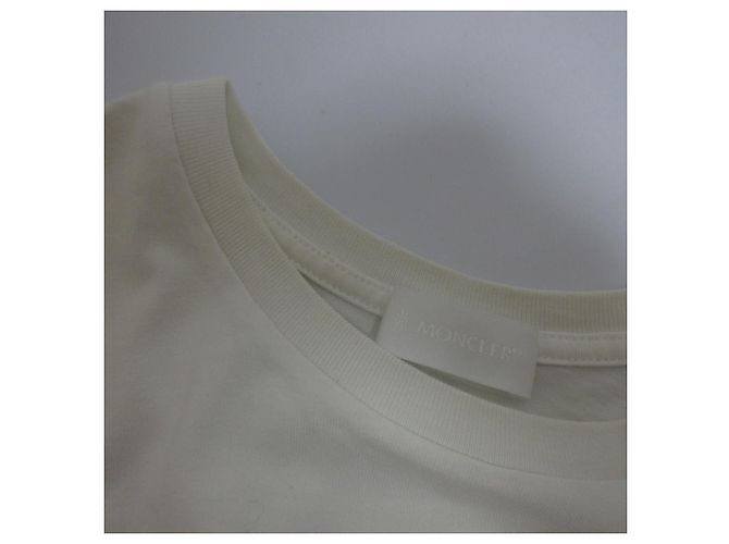 T-shirt à manches courtes brodé du logo Moncler Blanc - vue 10