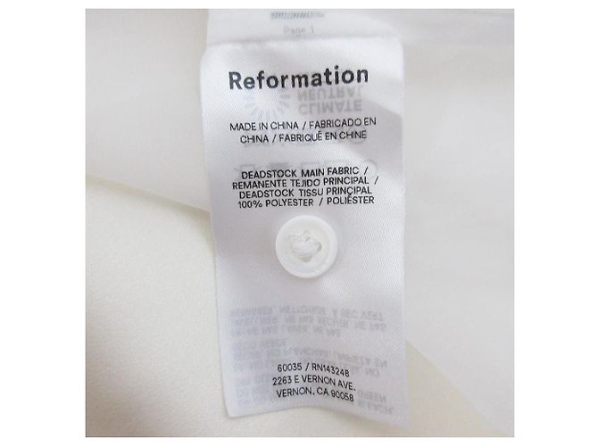 Autre Marque Vestido Vina de Reformation Blanco - vista 12