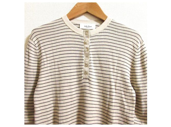 Autre Marque Mila Owen Rippenstrick Kurzarmoberteil Beige - Ansicht 6