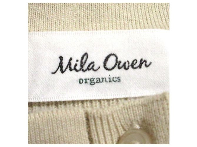 Autre Marque Mila Owen Rippenstrick Kurzarmoberteil Beige - Ansicht 9