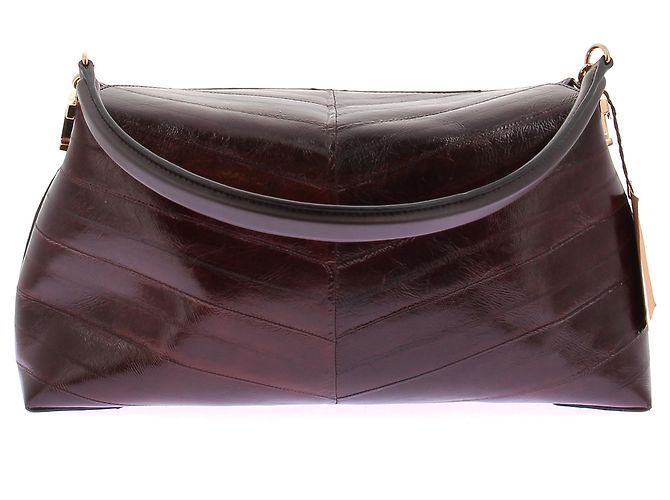 Tod's Borsa in croco marrone embossata - vista 2
