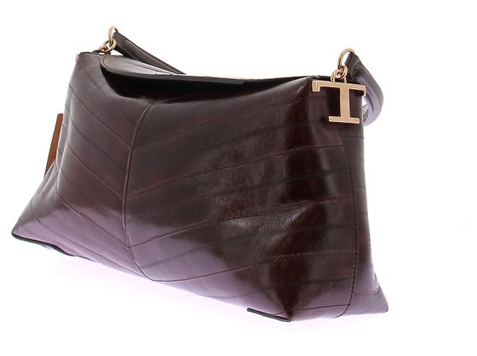 Tod's Borsa in croco marrone embossata - vista 5
