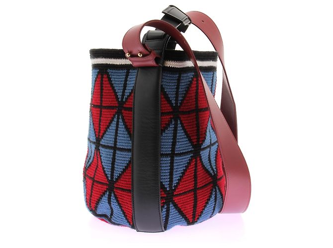 Autre Marque Borsa in tessuto rossa e blu AZ FACTORY Rosso - vista 5