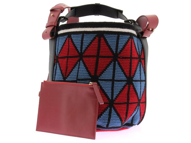 Autre Marque Borsa in tessuto rossa e blu AZ FACTORY Rosso - vista 8