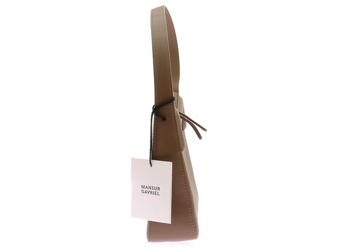 Borsa Mansur Gavriel in pelle marrone con strisce - vista 4