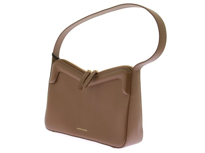 Borsa Mansur Gavriel in pelle marrone con strisce - vista 5