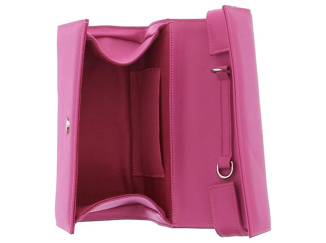 Autre Marque Bolsa retangular rosa com alça de couro - vista 6