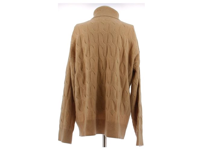 Tommy Hilfiger Rollkragenpullover aus camel-farbenem, gedrehtem Strick aus Wolle Braun - Ansicht 2