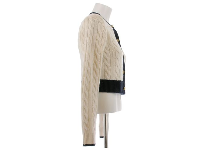 Polo Ralph Lauren Weißer und marinefarbener Cashmere-Cardigan - Ansicht 3