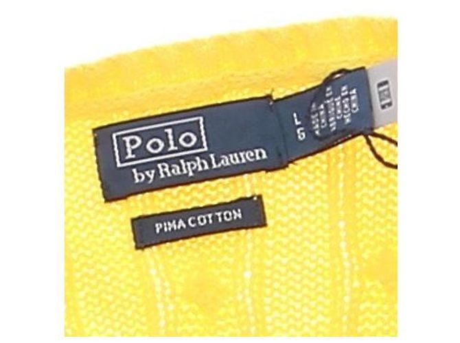 Polo Ralph Lauren Gelbes, gedrehtes Crop-Top aus Strick - Ansicht 7