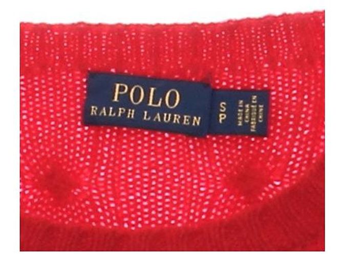 Polo Ralph Lauren Roter Zopfmuster-Pullover aus Wolle und Kaschmir - Ansicht 5