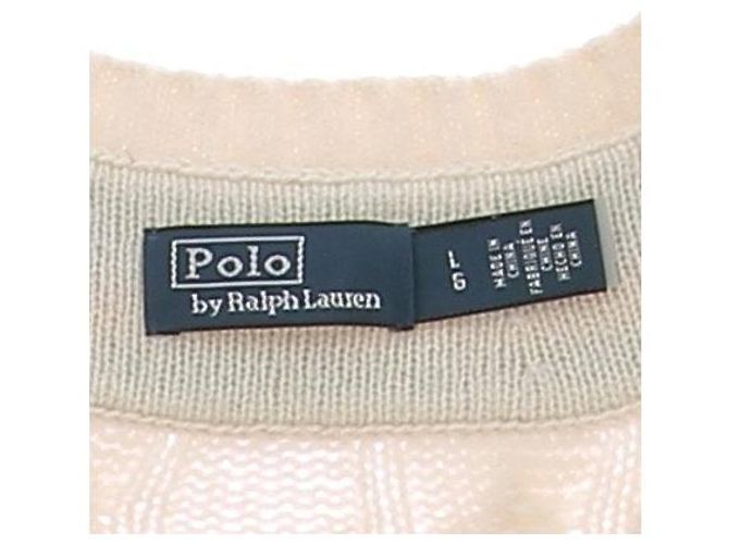 Polo Ralph Lauren Weißer Pullover aus strukturiertem Cashmere - Ansicht 6