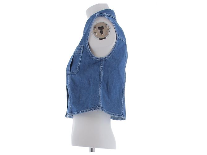 Frame Denim Camisa sin mangas de denim Azul - vista 4