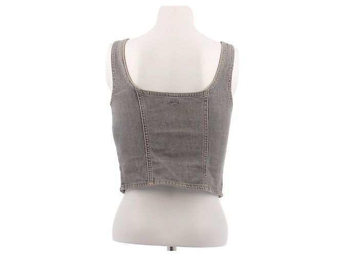 Liu.Jo Gray denim top with studs - view 2