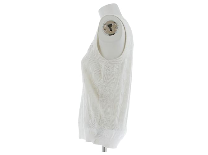 Puma Ärmelloser Pullover aus Häkelarbeit Weiß - Ansicht 4