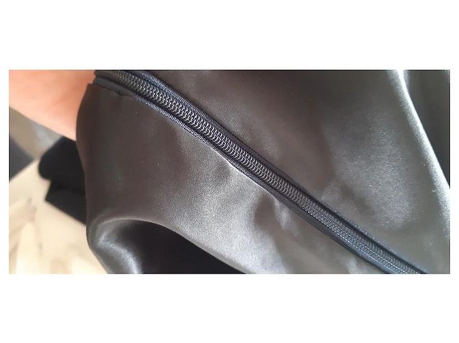 Abito Herve Leger Pépite in seta blu navy - vista 7