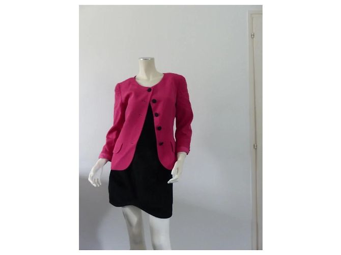 Georges Rech Rosa Strukturierte Viscose Jacke Pink - Ansicht 3