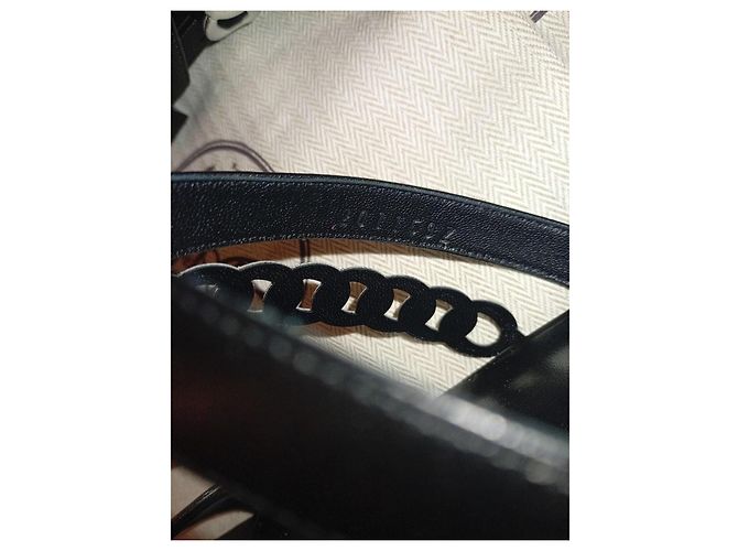 Mule Hermès in pelle nera Nero - vista 2
