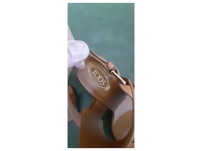 Tod's Sandalen mit Absatz in Camel Leder Kamel - Ansicht 4