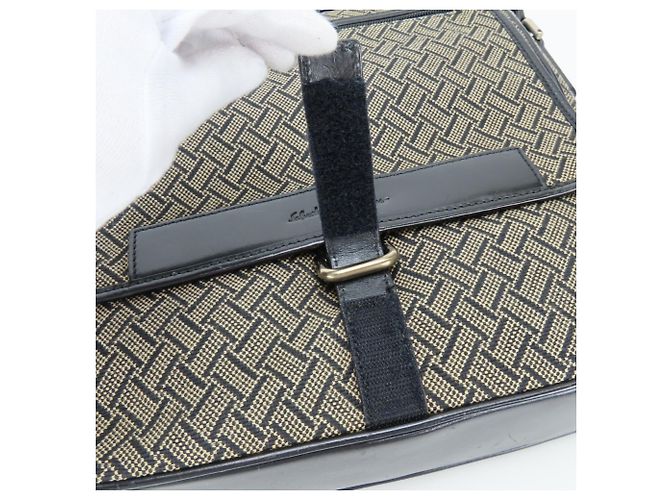Borsa a Spalla da Uomo Salvatore Ferragamo FB-24 5020 Nero Beige - vista 12