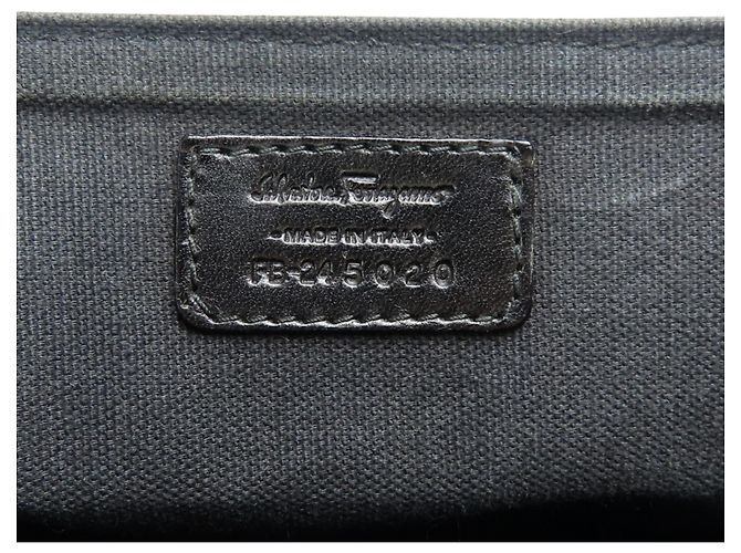Borsa a Spalla da Uomo Salvatore Ferragamo FB-24 5020 Nero Beige - vista 19